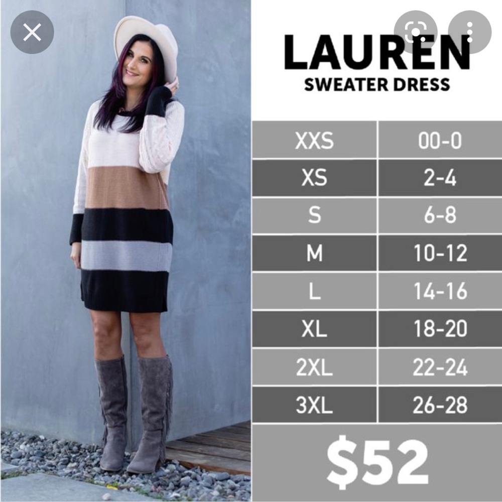 LuLaRoe Lauren sweater dress